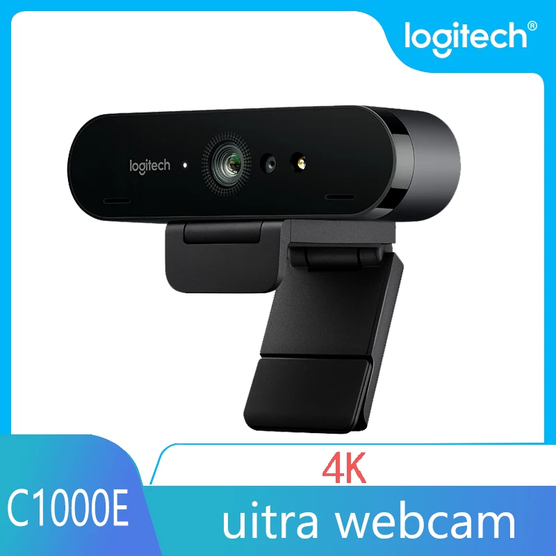 Широкоугольная офисная камера Logitech C1000E BRIO 4K HD для видеоконференций, потоковой записи мультимедиа, компьютерное оборудование