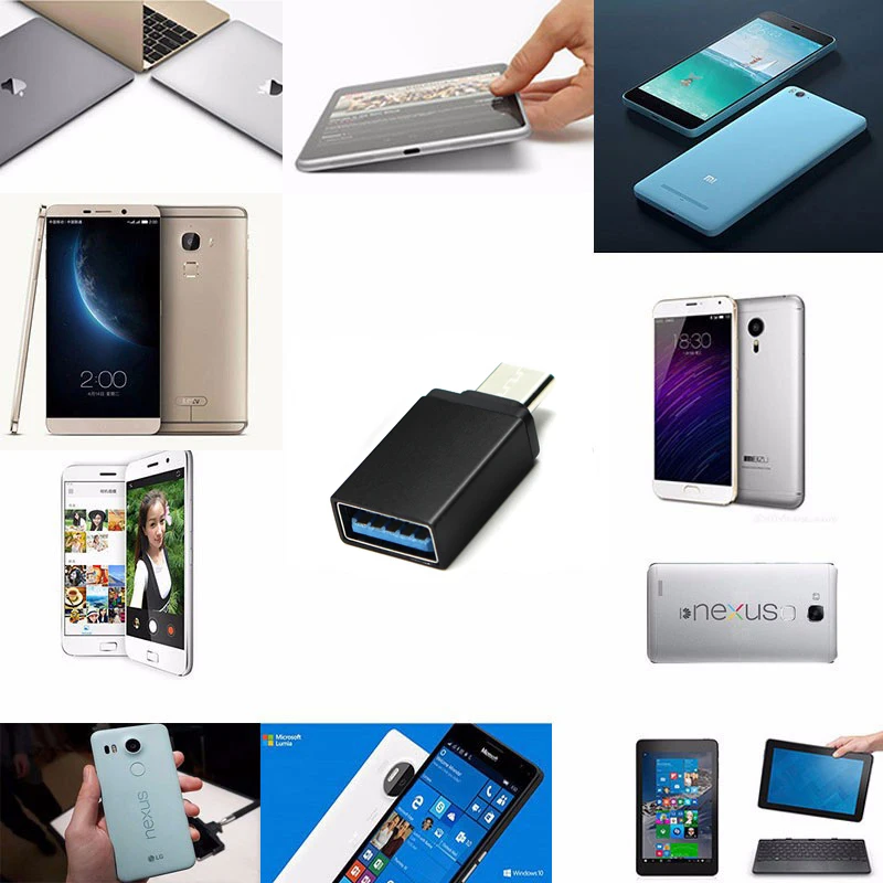 Кабель адаптер OTG с разъемами USB 3 0 и Type C 5 шт.|Переходники адаптеры| |