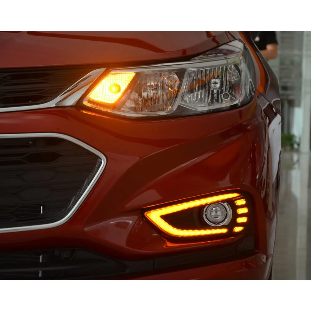 

DRL for Chevrolet Cruze 2016 2017 LED Daytime Running Light Eagle Eye With Turn Signal Lamp