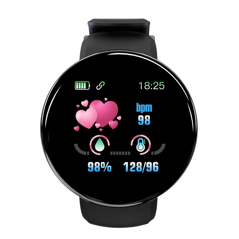 

D18 Smartwatch Fitness Watches Smart Watch Men Women Blood pressure Step Stopwatch for IOS Android Smart Bracelet