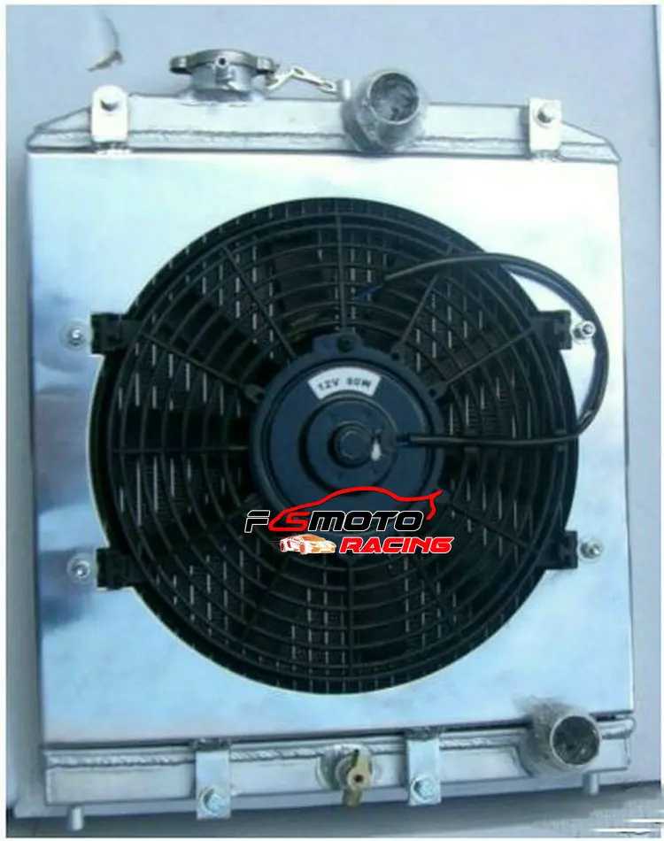 4ROW УФ фильтр 52 мм с Алюминий радиатор 1992 2000 для Honda Civic CRX DEL SOL EK D15 D16 B16 B18 + кожух