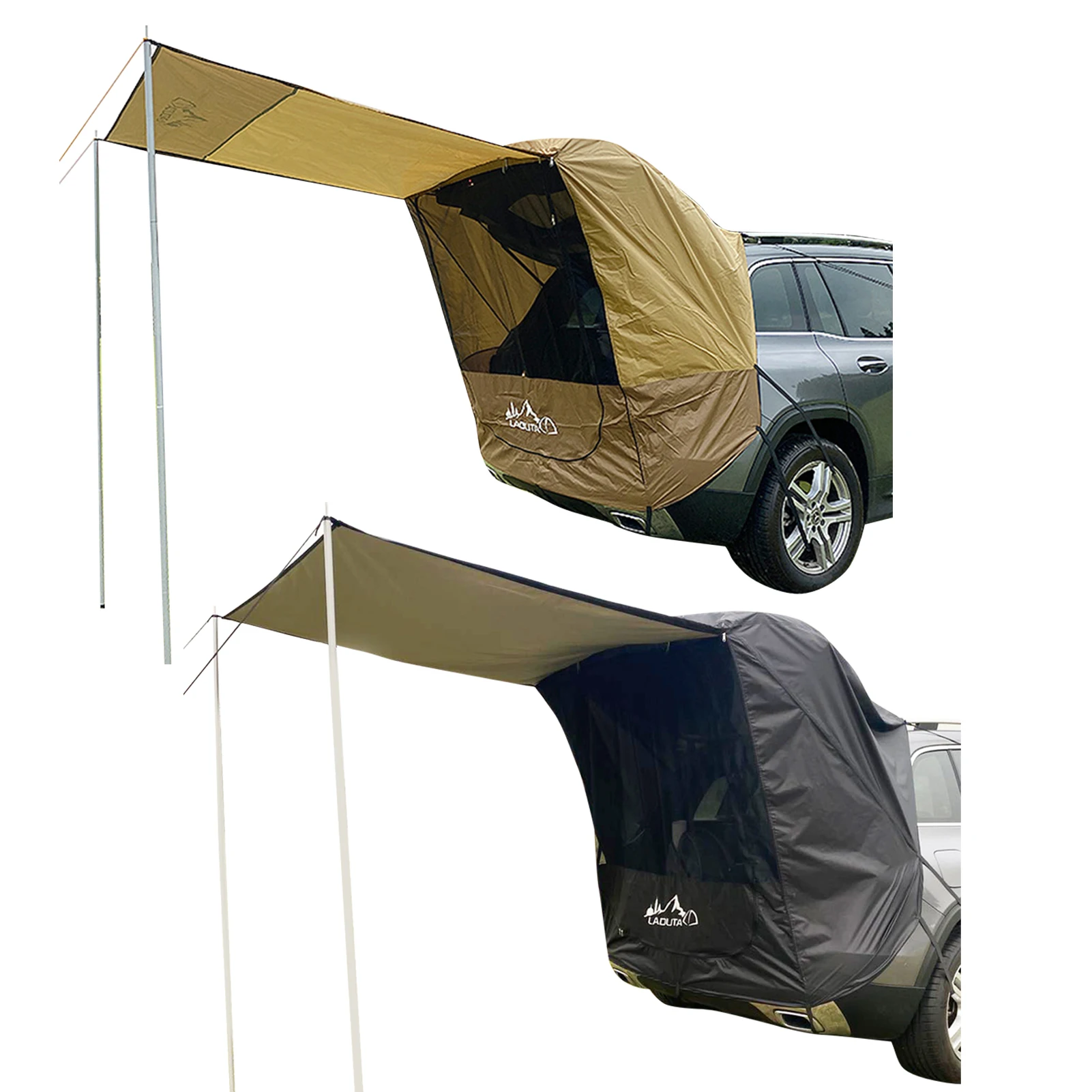 Rainproof Multifunctional Car Trunk Tent Sunshade Simple Motorhome With Iron Pipe For Self-driving Tour Barbecue Camping | Спорт и