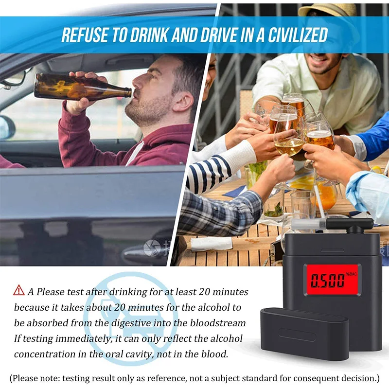 

Fashion high accuracy mini Alcohol Tester,breathalyzer ,alcometer ,Alcotest remind driver safety in roadway diagnostic tool