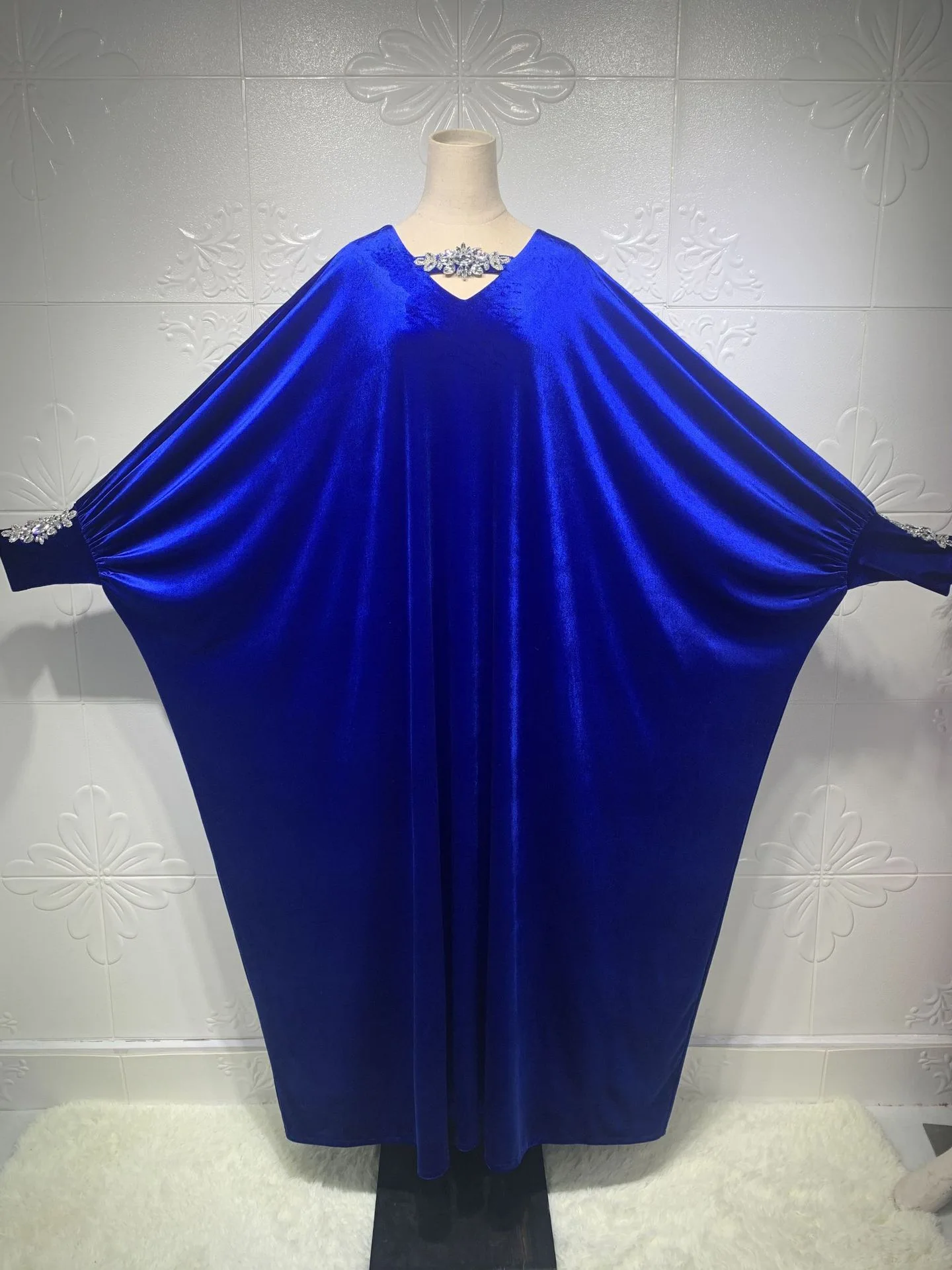 2021 New New Muslim Islamic Fashion Ladies Abaya Middle East Batwing Sleeve Kaftan BouBou robes africaine For Women