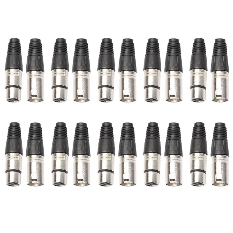 10 пар 3 Pin XLR аудио кабель Разъем Мужской/Женский микрофон разъем и для микрофона