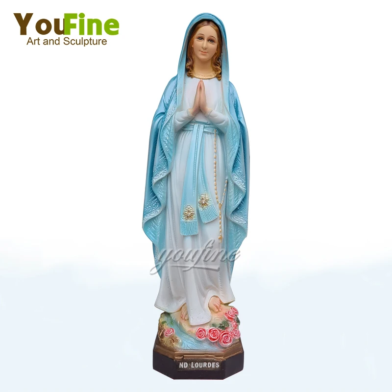 

51cm Religious Resin Sculpture Our Lady Of N.D.Lourdes Resin Statue Catholic Of Mary Our Lady Lourdes For Home Church Decoration