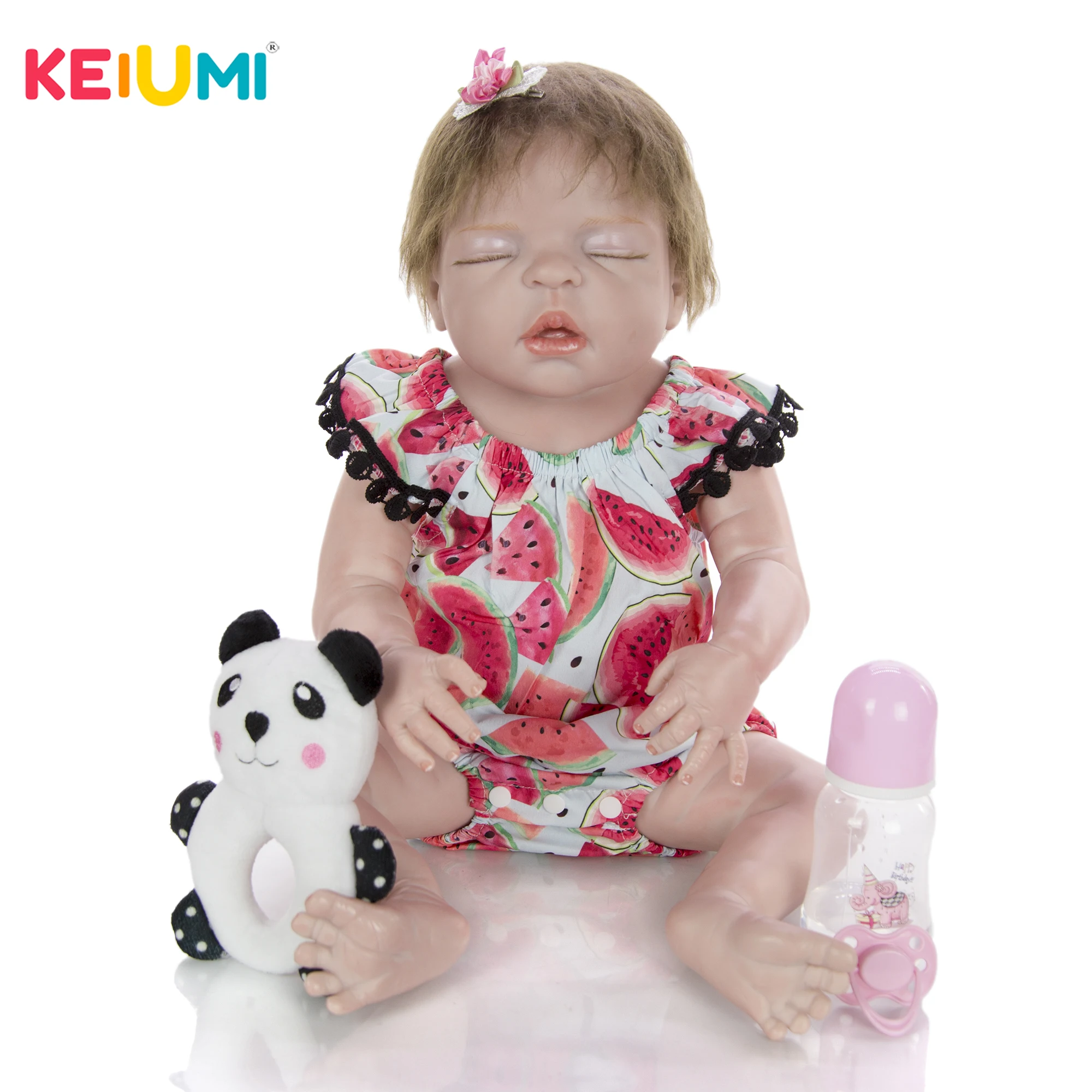 KEIUMI 23 дюйма 57 см коллекция как спящий Новорожденный ребенок полностью