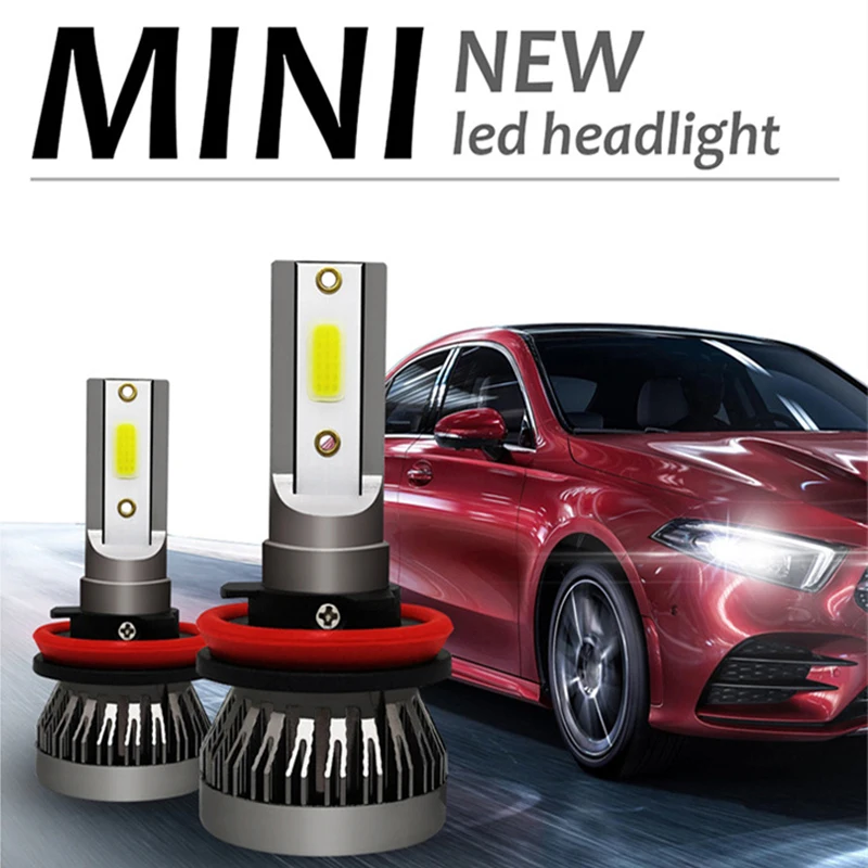 

2 шт., автомобисветильник светодиодные лампы H1 H3 H4 H7LED 6500K H11 H13 9008 H27 880 9005 HB3 9006 HB4 9007