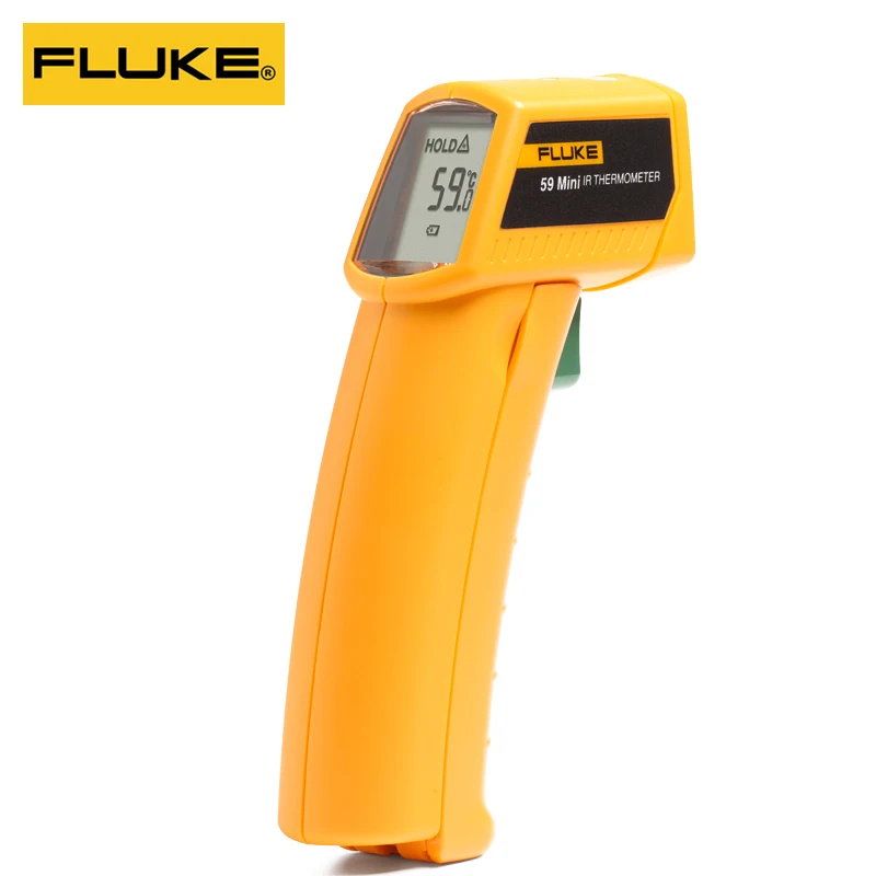 Дешево Мини Инфракрасный термометр FLUKE 59E /59, цифровой Ручной лазерный термометр, пистолет, ИК датчик температуры