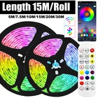 Светодиодная лента Smart Bluetooth WIFI RGB5050 SMD2835, гибкая LED лампа с наклейкой для домашнего декора, праздника