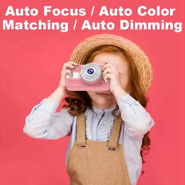

X600 3.5Inch Kids Digital Camera Full HD 1080P Mini Children Camera,Cartoon Kids Toy Camera(Pink)