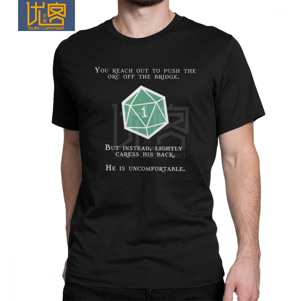 Натуральные DnD Orc футболки для мужчин D и Подземелья Драконы игра короткий рукав с