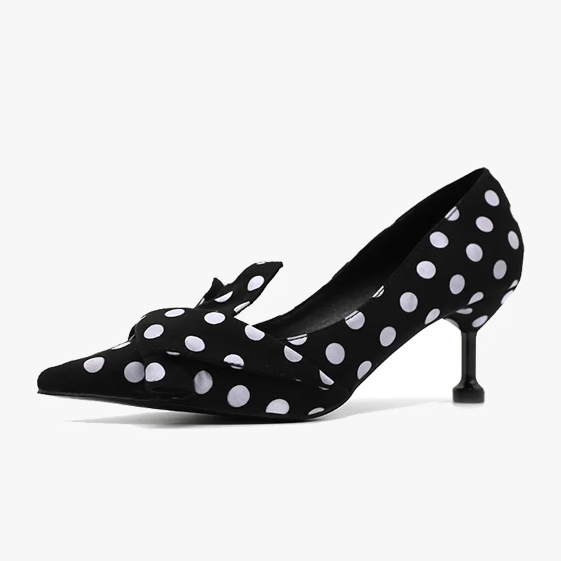 

6CM PUMPS 2019 products banquet fashion pointy wave point high heels personality wild non-slip fashion thin cat with shoes