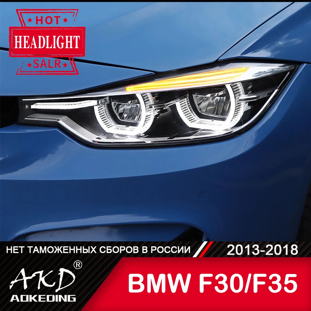 

Для BMW F30 передняя фара 2013-2018 автомобильные аксессуары противотуманные фары s дневные ходовые огни DRL H7 светодиодный Биксеноновая лампа 320i 318i...