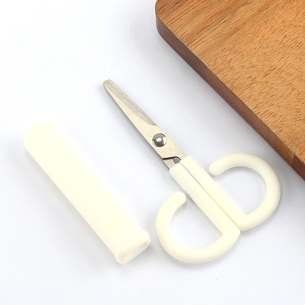 

Multi-purpose Safety Scissors Premium Stainless Steel Scissors Handcraft Scissors with Cover (White)