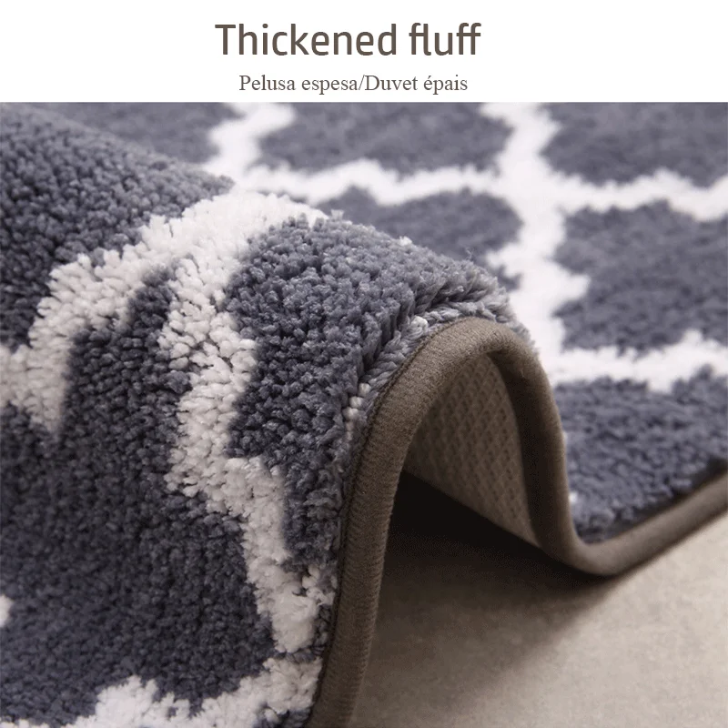 high quality thicken kitchen rug lattice plush washable long carpets non slip bathroom mat door mat free global shipping