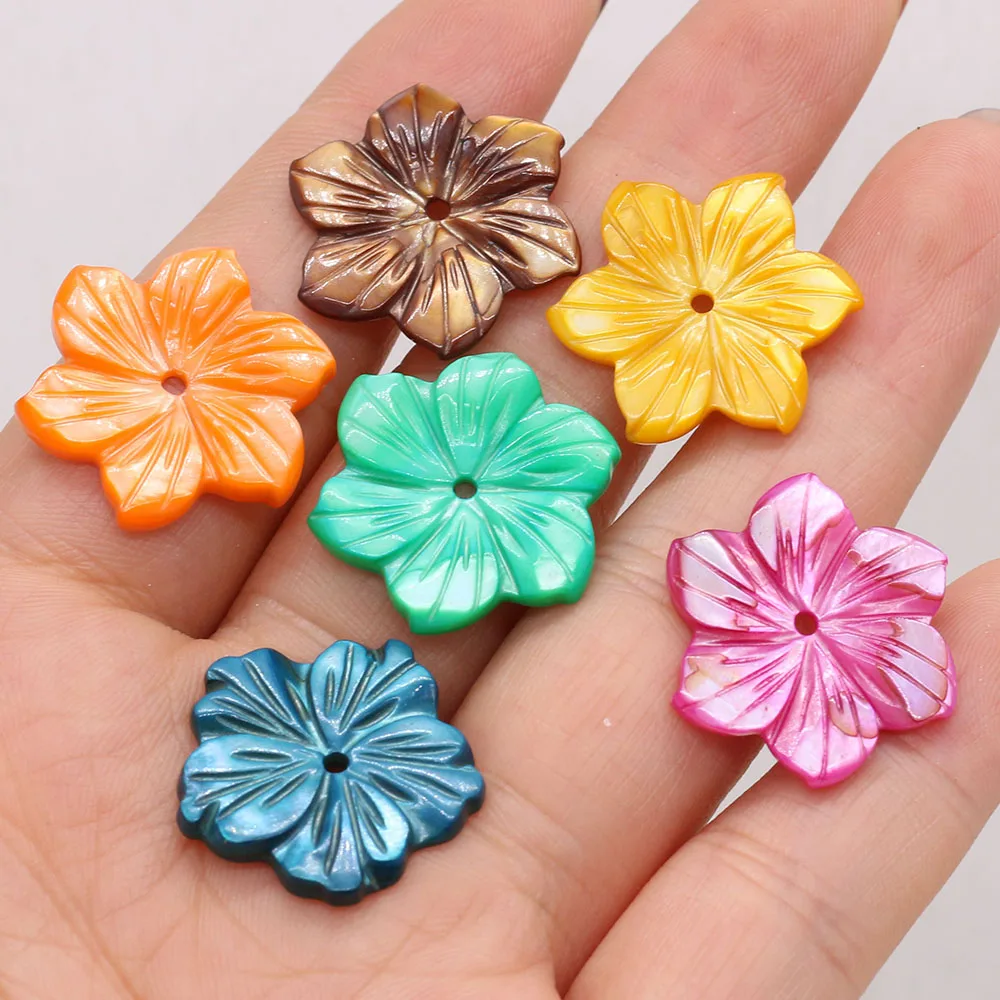 

Wholesale 5pcs Natural Freshwater Multicolor Flower Shell Loose Beads DIY Necklace Bracelet Earrings Jewelry Accessories Making