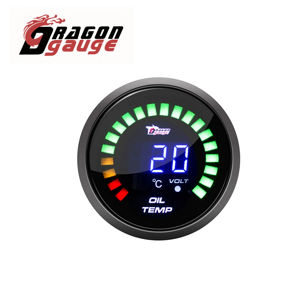 

DRAGONFactory sales 52mm Automobile Oil temperature meter With voltmeter function Digital display20~150 12 volt car universal