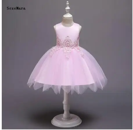 Новое летнее платье для маленьких девочек новорожденных до колена вечеринки на
