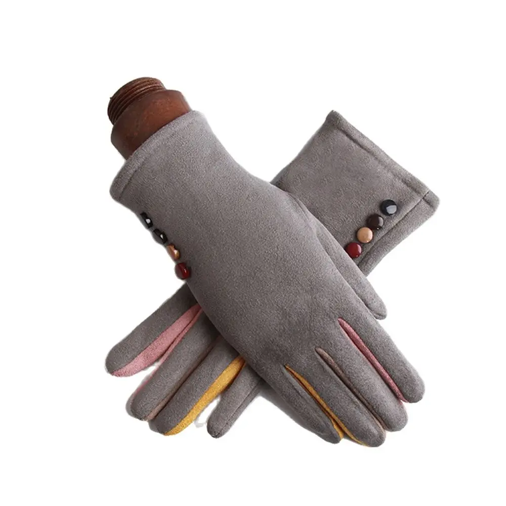 Новинка 2020 зимние женские замшевые модные перчатки для сенсорного экрана