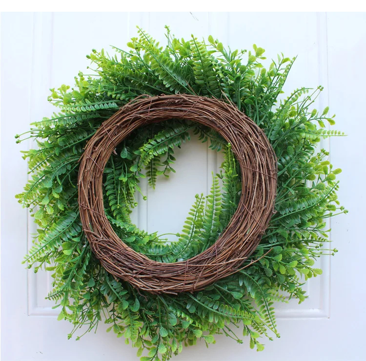 Гавайская гирлянда ручной работы 19 дюймов весна-лето зелень венок для входной