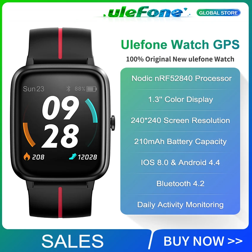 Смарт-часы Ulefone с GPS 1 3 дюйма 210 мА · ч |