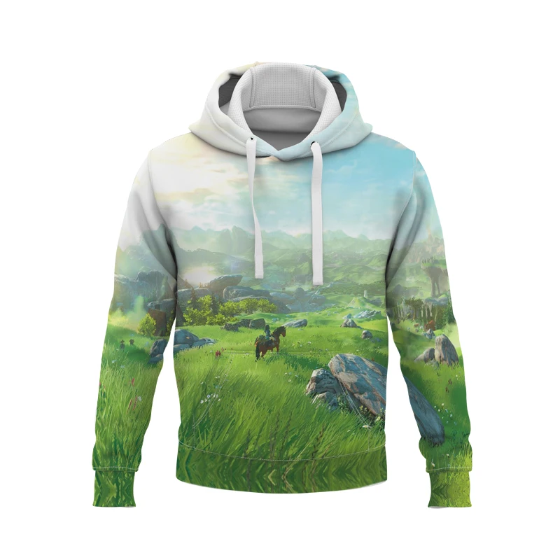 

Fashion 2021 New 3D Printing Jacket Pullover Men's And Women's Hooded Sweater Casual Green Plant Hoodie Jacket Men
