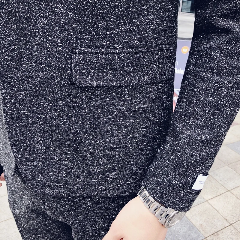 Серая Мода Anzug Social Dress облегающий костюм деловой мужской 2020 приталенный сияющий