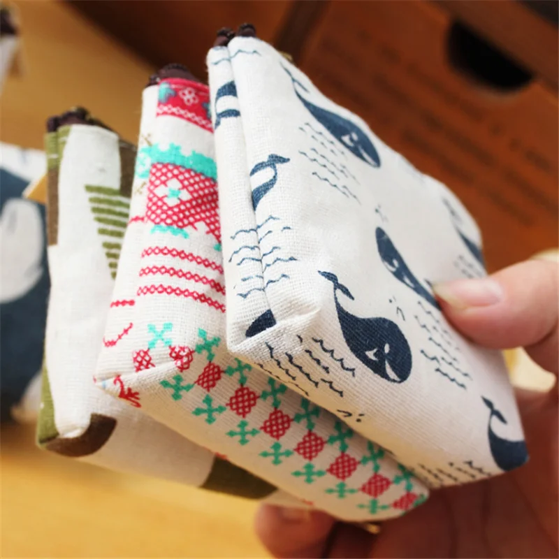 1 шт. Медвежонок случайного дизайна и т. д. Холщовый кошелек для мелочи размером 7