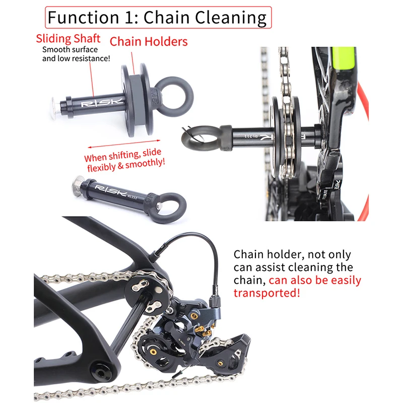 

Bike Chain Clean Keeper Tool With Quick Release Lever 12mm Bucket Shaft Frame