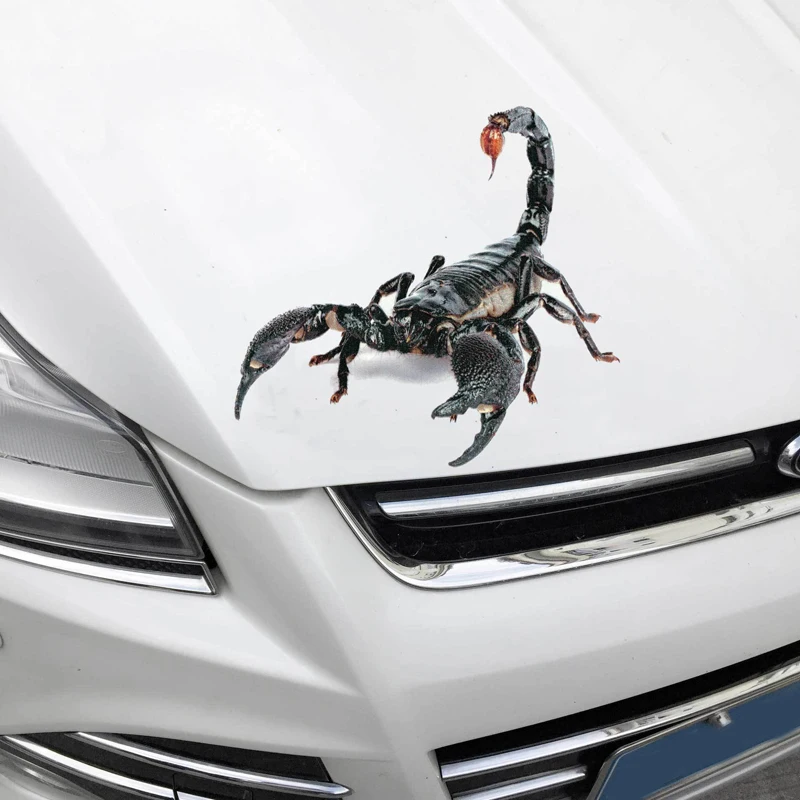 Автомобильная 3D наклейка с изображением животных паука геккона скорпиона
