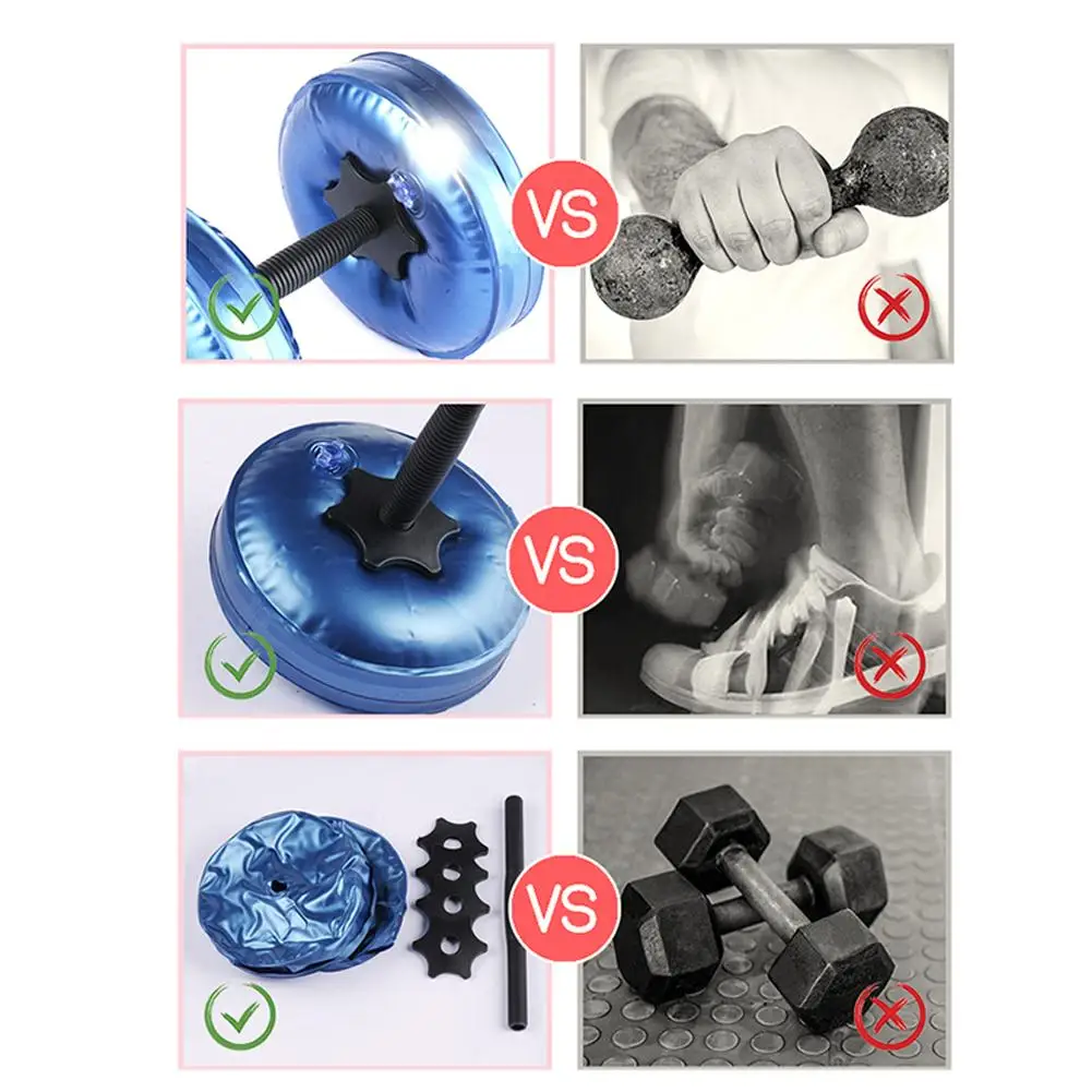 Тяжелая атлетика Заполненные Водой Гантели регулируемые для тренировки