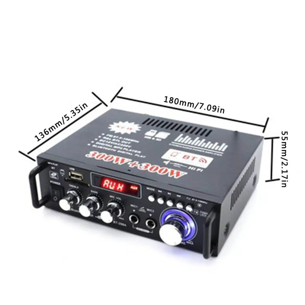 

Mini Small Power Amplifier Speaker Power Amplification European Standard 220v Card U Disk Radio Dc Audio Amplifier