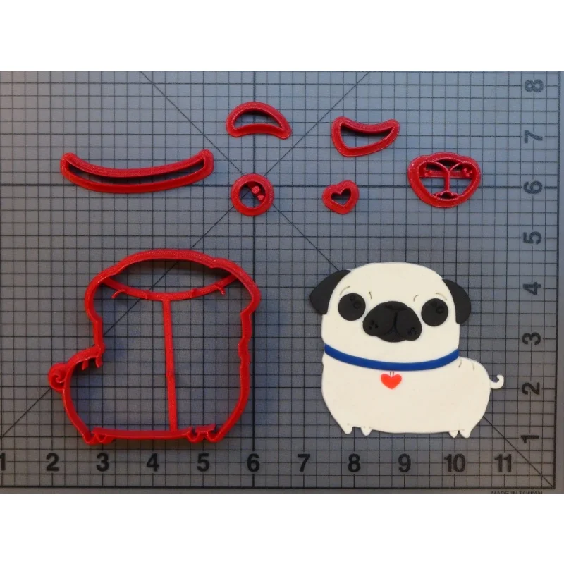 Набор пластиковых форм для вырезания печенья малышей Хаски бульдога мопса