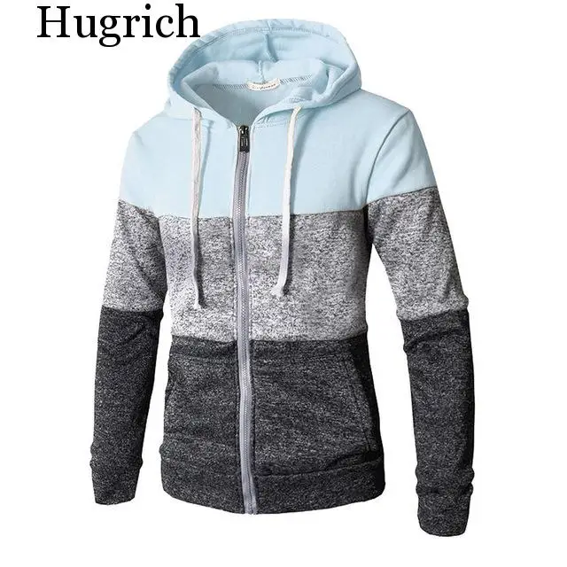 

Мужской Эластичный свитер на молнии, с капюшоном, на осень/зиму