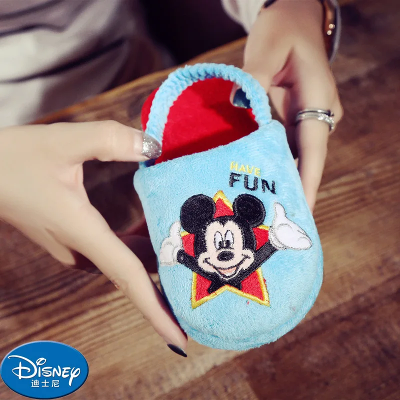 Disney новое зимнее детское симпатичное нижнее белье с Микки Маусом тапочки из