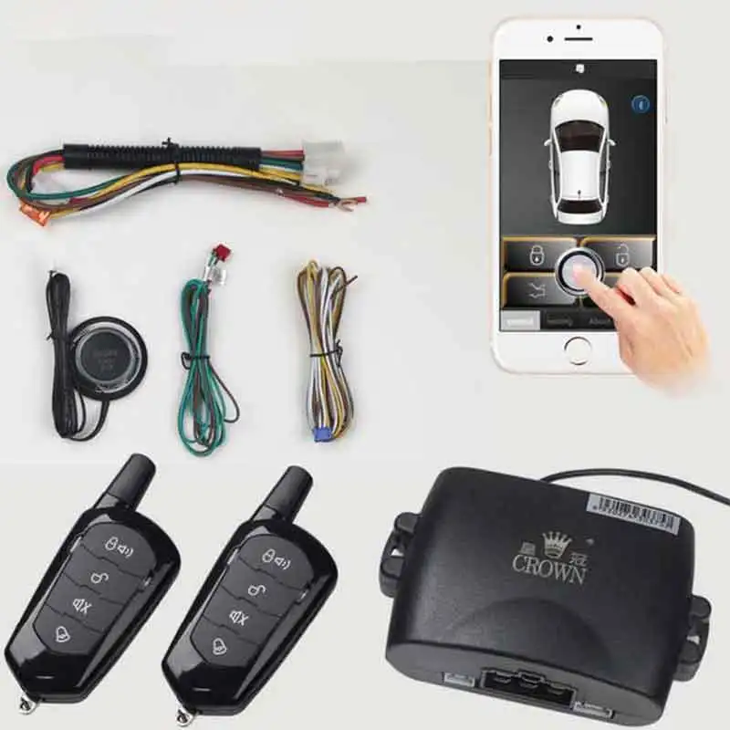 

car alarm auto-signaling car security central locking universal alarm autostart start stop button remote start keyless entry