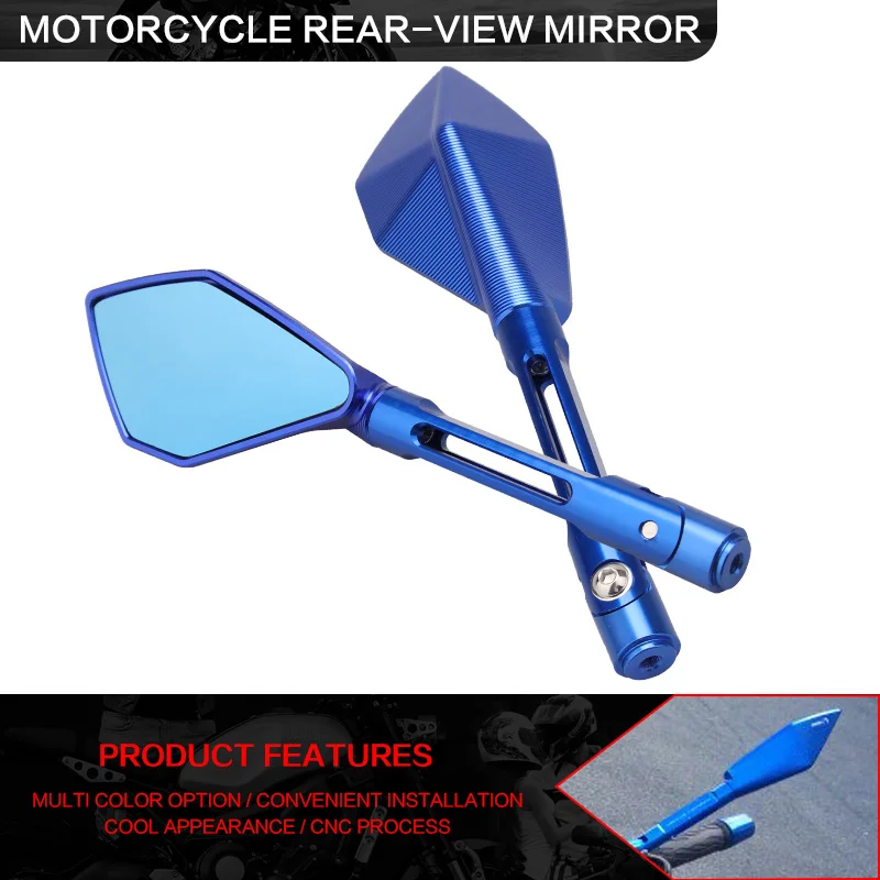 

For Kawasaki Z900 Z900RS Z800/Z1000 Motorcycle Accessories CNC Aluminum Rear View Mirrors Blue Glass Green Black Gold Red Orange