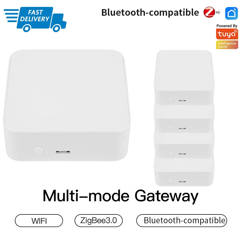 

Tuya Multi-mode Gateway WiFi+Bluetooth+Zigbee Hub Wireless Gateway Smart Home APP Remote Control Works with Alexa Google Home