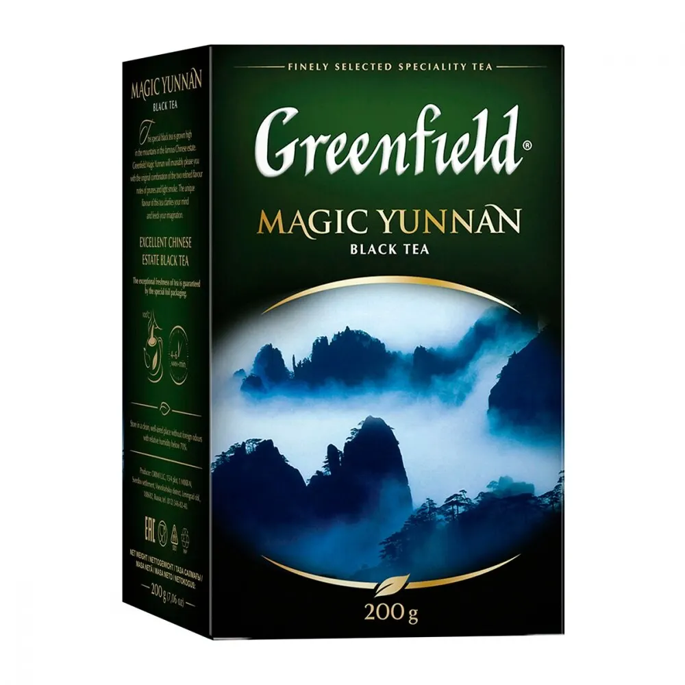 Чай Greenfield &quotMagic Yunnan&quot черный листовой 200 гр | Продукты