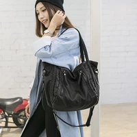 funmardi soft large capacity leather top handle women bags luxury brand high quality handbag casual fashion female crossbody bag