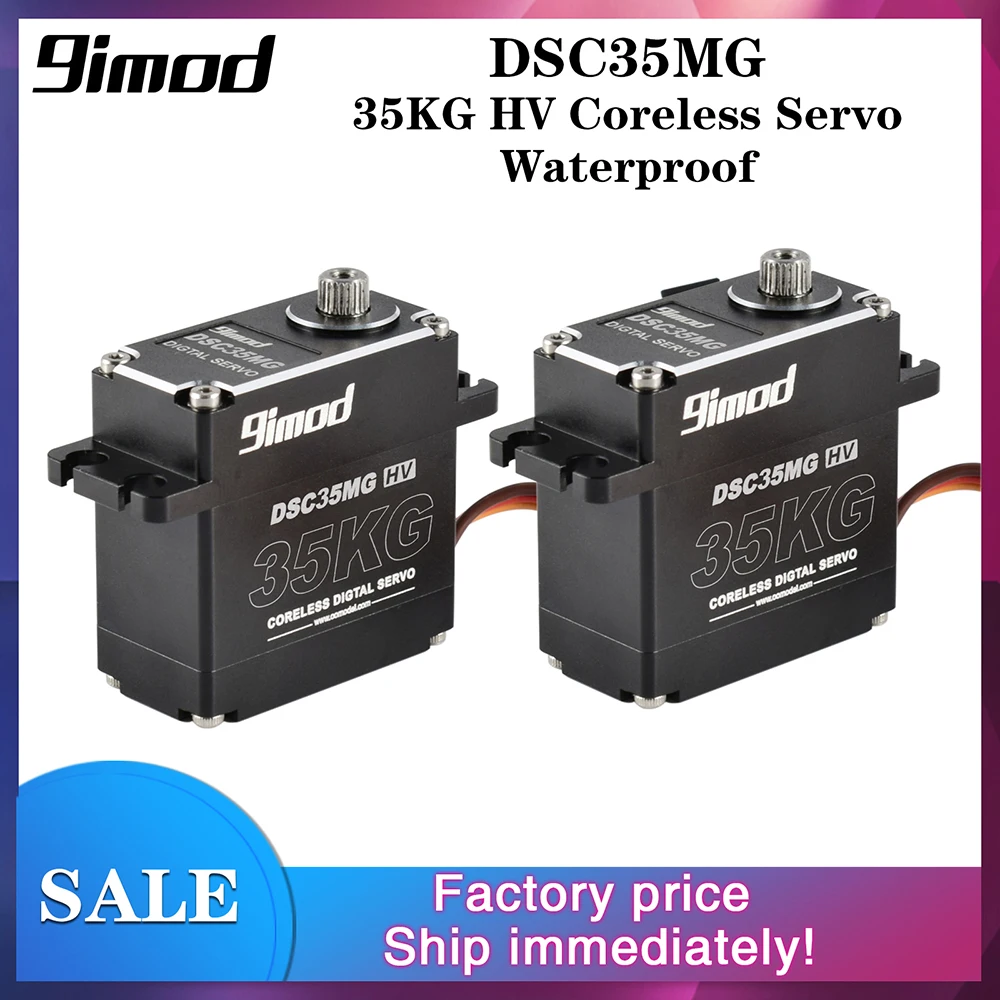 Servo Digital sin n&uacute;cleo 9imod DSC35MG, 35KG, engranaje de Metal, HV, para coche, barco, Robot, DIY, gran oferta-1