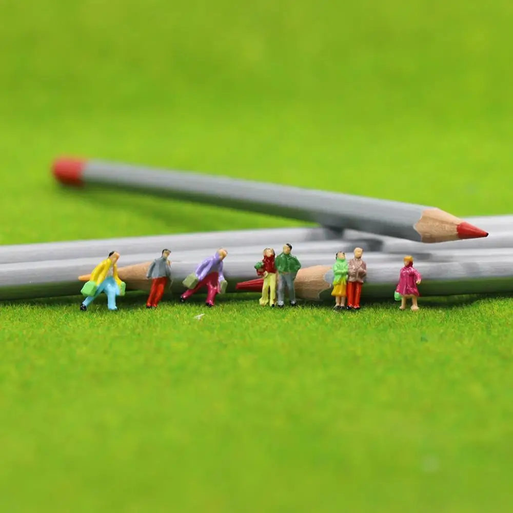 P150W 100pcs Model Trains 1:150 Scale Painted Figures N | Игрушки и хобби