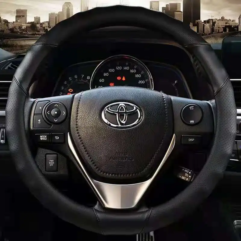 

Car Steering-wheels Cover 37 38cm for Toyota 86 HiAce Innova Noah Prius Land Cruiser Prado Sienna Sienta Rush Sequoia corolla
