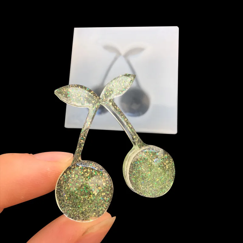 

1 Pc Cherry Shape Silicone Mold Concrete Molds for Resin Woman Jewelry Resin Epoxy Tool Making Earrings Key Ring Pendant tool