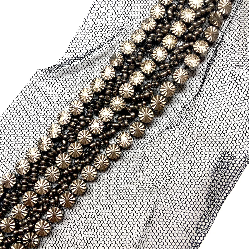 1 шт. хорошего качества Серебрянные бусы ручной работы с кружевом воротником