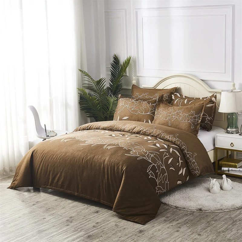

Luxury Embroidery Duvet Quilt Cover Pillowcase Bedding Sets Single Double Queen King Size Polyester fiber Bed Covers 2/3 Pcs Set