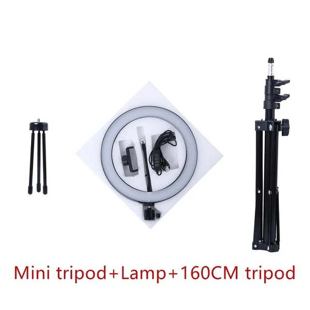 Include 160cm tripod Лампа для фото световое кольцо свет для фото Лампа для фотосъемки Кольцевая вспышка 16/20/26 см 64 светодиода селфи кольцо лампы фотовспышки с держатель штатива usb-разъем для студийной фотосъемки - Цвет: Include 160cm tripod