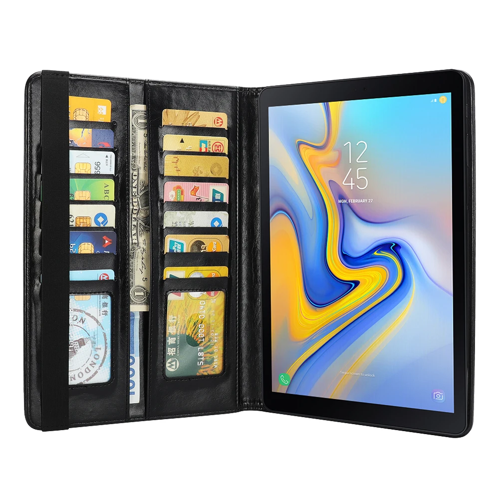Роскошный чехол кошелек из искусственной кожи с отделением для карт Samsung Galaxy Tab A 10