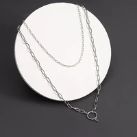 2021fashion new design jewelry party gift silver color necklace for women european and american minimalist fine jewelry